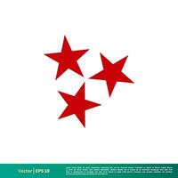 Tres estrellas, Tennesse bandera icono vector logo modelo ilustración diseño. vector eps 10