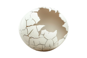 AI generated Cracked Eggshell png