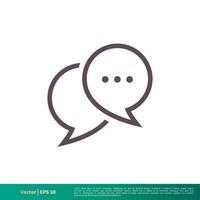 Chat Bubble Icon Vector Logo Template Illustration Design. Vector EPS 10.