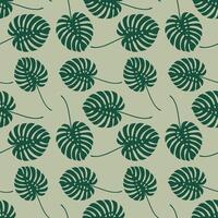 Monstera deliciosa Tropical Leaves Seamless pattern Logo Vector Template Illustration Design. Vector EPS 10.