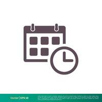 calendario, calendario icono vector logo modelo ilustración diseño. vector eps 10