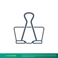 Binder Paper Clip Icon Vector Logo Template Illustration Design. Vector EPS 10.