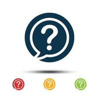 Set Question Mark Icon Vector Template. Colorful Help Desk Icon Logo.