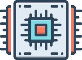 Vector color icon for embedded