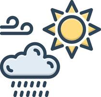 Vector color icon for weather