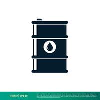 Oil Barrel Icon Vector Logo Template Illustration Design EPS 10.