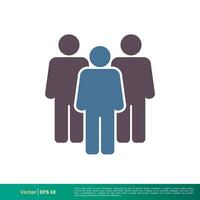 Human Shape, People, Crowd icon Vector Logo Template Illustration Design. Vector EPS 10.