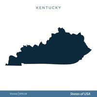 Kentucky - States of US Map Icon Vector Template Illustration Design. Vector EPS 10.