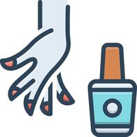 Vector color icon for manicure