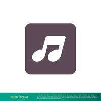 Music Note Icon Vector Logo Template Illustration Design. Vector EPS 10.