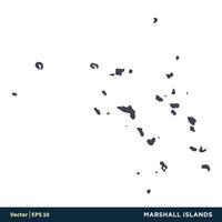 Marshall Islands - Australia, Oceania Countries Map Icon Vector Logo Template Illustration Design. Vector EPS 10.