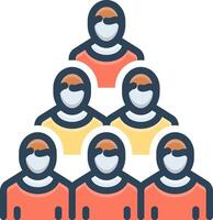 Vector color icon for group