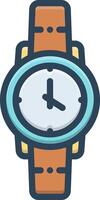 Vector color icon for watch