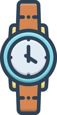 Vector color icon for watch