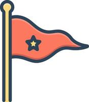 vector color icono para bandera