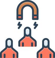 Vector color icon for leading