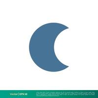 Moon Icon Vector Logo Template Illustration Design. Vector EPS 10.