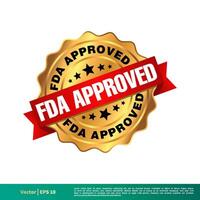 FDA Approved Seal Badge Vector Template Illustration Design. Vector EPS 10.