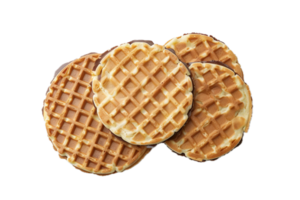 ai generiert Belgier Waffel gekrönt mit ausgepeitscht Schokolade Sahne png