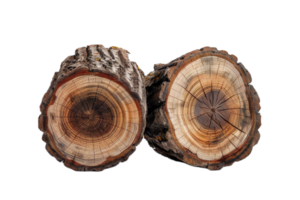 AI generated Cross Section of Tree Logs png