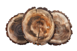 AI generated Cross Section of Tree Logs png