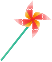 Paper pinwheel in summer png