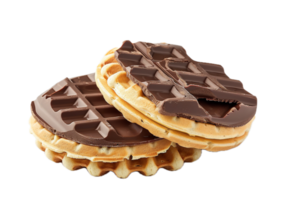 AI generated Belgian Waffle Topped with Whipped Chocolate Cream png