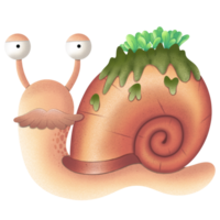 Uncle snail in springtime png