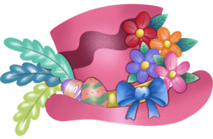 Pink Easter Bonnet illustration for Easter Celebration png