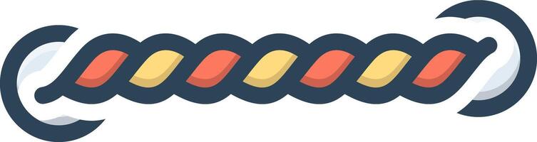 Vector color icon for rope