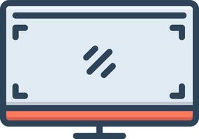 Vector color icon for display