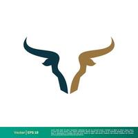 Bull Horn Vector Icon Logo Template Illustration Design. Vector EPS 10.