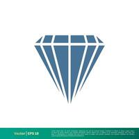 Diamond Icon Vector Logo Template Illustration Design. Vector EPS 10.