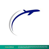 avión aviación vector icono logo modelo ilustración diseño. vector eps 10