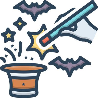 Vector color icon for trick magic