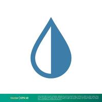 soltar agua icono vector logo modelo ilustración diseño. vector eps 10