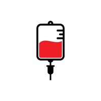 IV Bag Medical Icon Vector Logo Template