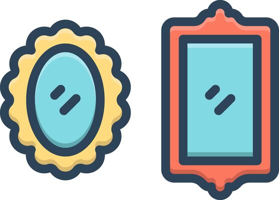 Vector color icon for mirrors