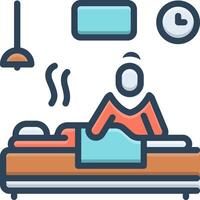 Vector color icon for massage