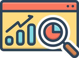 Vector color icon for analytics