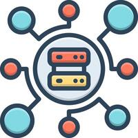 Vector color icon for data science