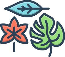 Vector color icon for leaves