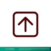 Upload Up Arrow Icon Vector Logo Template Illustration Design. Vector EPS 10.