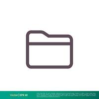 Folder Icon Vector Logo Template Illustration Design. Vector EPS 10.