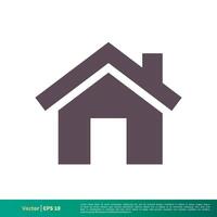 Home or House, Building, Real Estate Icon Vector Logo Template Illustration Design. Vector EPS 10.