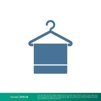 Towel and Hanger Icon Vector Logo Template Illustration Design. Vector EPS 10.