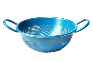 AI generated Blue Colander with Handles png