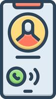 Vector color icon for call