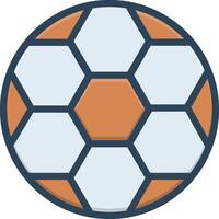 Vector color icon for football