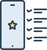 Vector color icon for feature